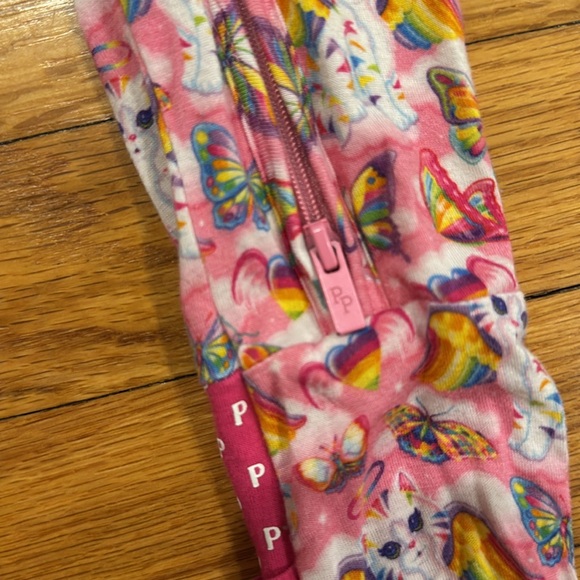 Lisa Frank Posh Peanut Pink Convertible Footie Pajamas - Angel Kitty 3T - Picture 5 of 9